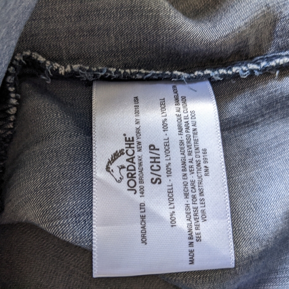 Jordache Denim Shirt Dress size S, Denim Braid Belt, Button Front - Picture 9 of 13